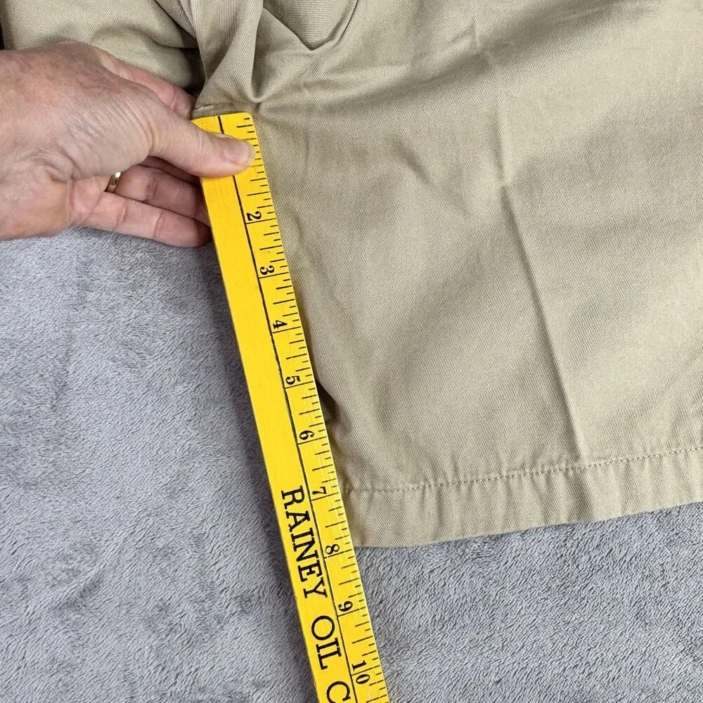 Peter Millar Shorts Mens 35 Khaki Flat Front Classic‎ Golf Chino Casual Peru